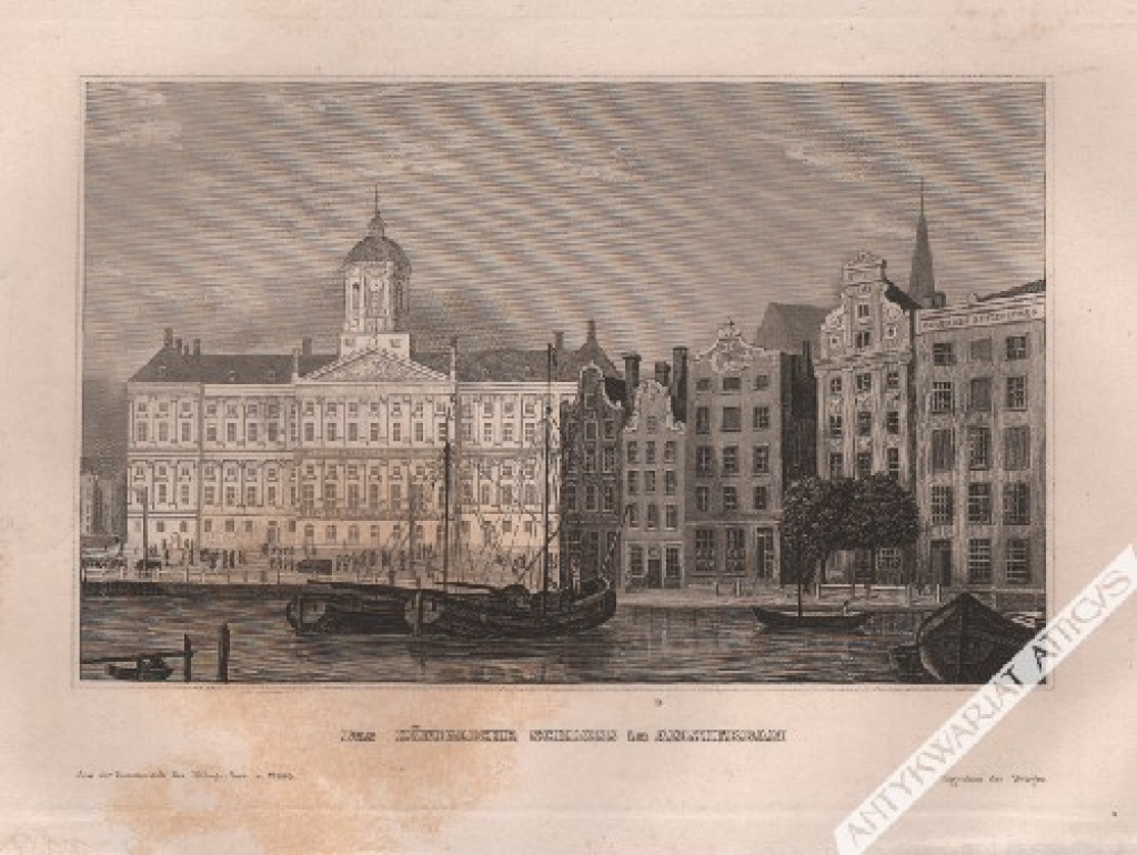 [rycina, 1860] Das Koniglisches Schloss in Amsterdam [Pałac królewski w Amsterdamie]