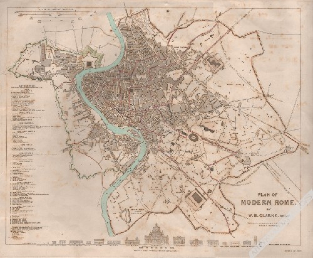 [plan Rzymu, 1830] Plan of Modern Rome