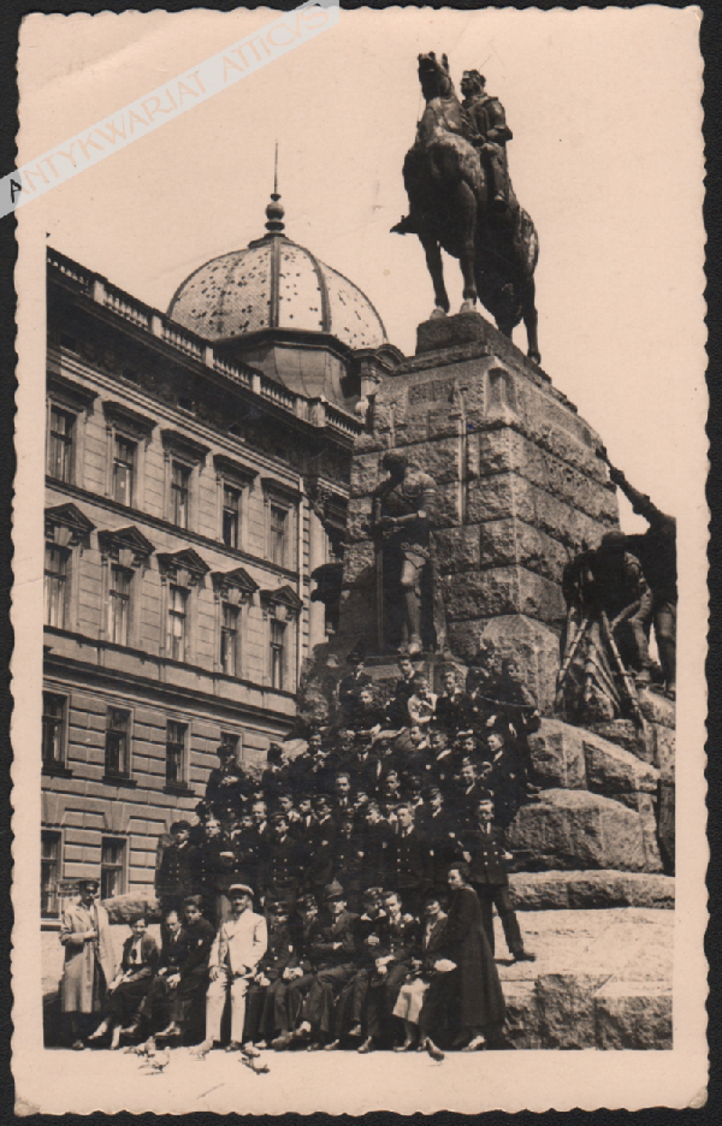 [fotografia, 1935] Kraków. Pomnik Grunwaldzki