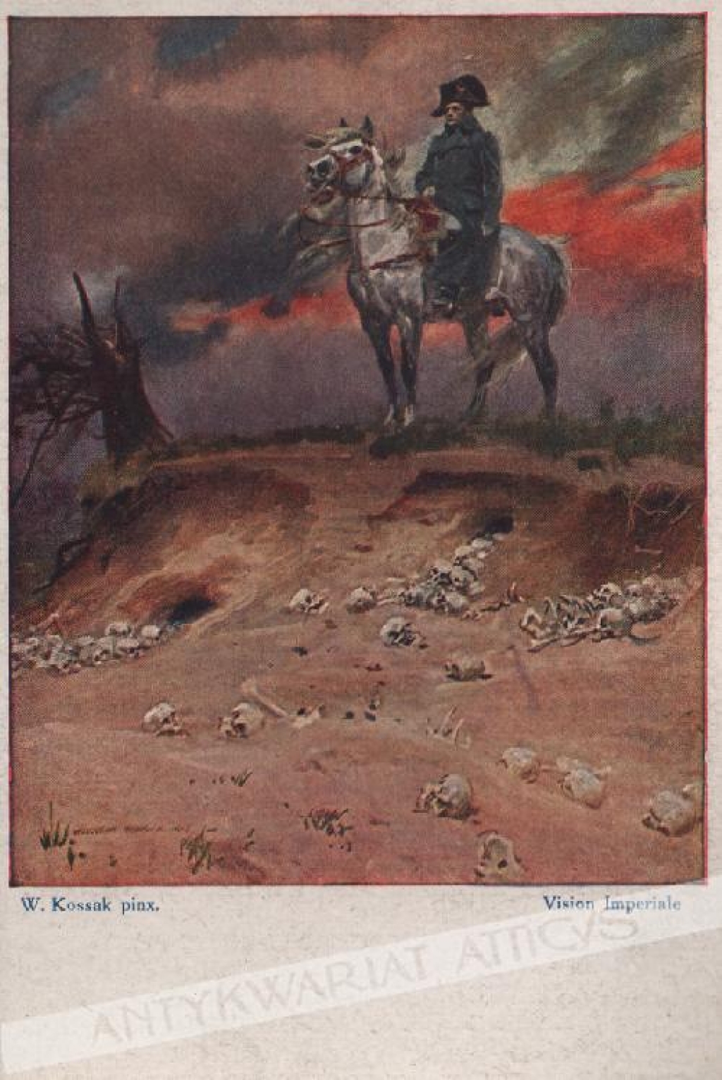 [pocztówka, ok. 1920] W. Kossak pinx. Vision Imperiale [Napoleon Bonaparte]