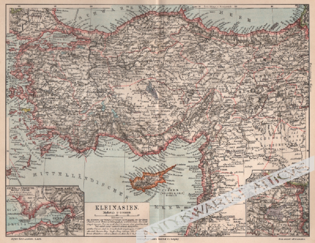 [mapa, Turcja, 1896] Kleinasien [Azja Mniejsza]