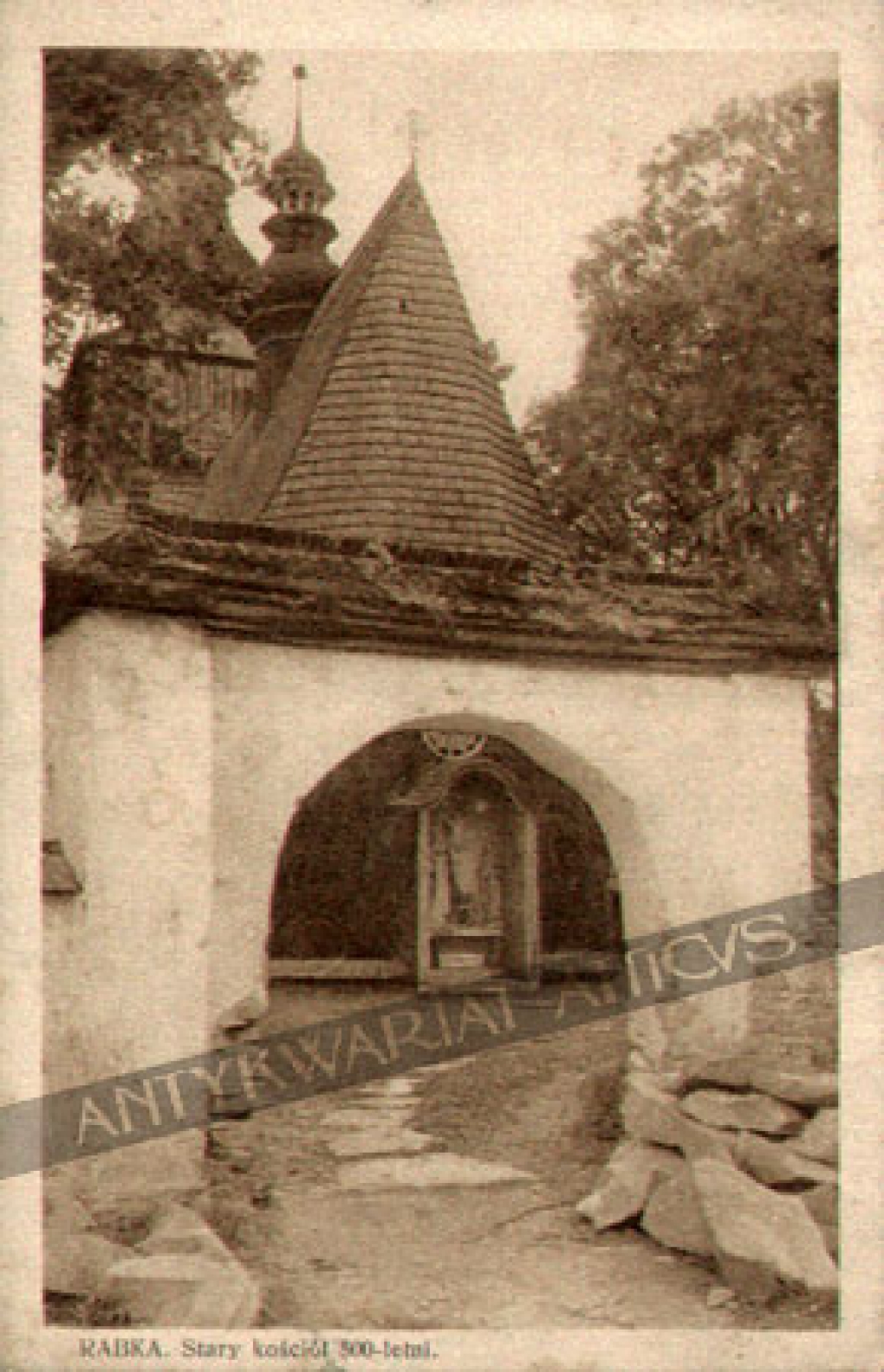 [pocztówka, ok. 1930] Rabka. Stary kościół 500-letni