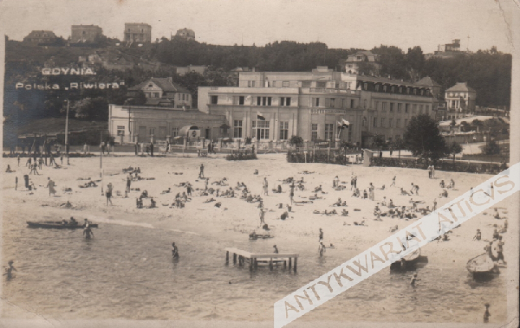[fotografia na papierze pocztówkowym, lata 1930-te] Gdynia. Hotel Polska "Riwiera"