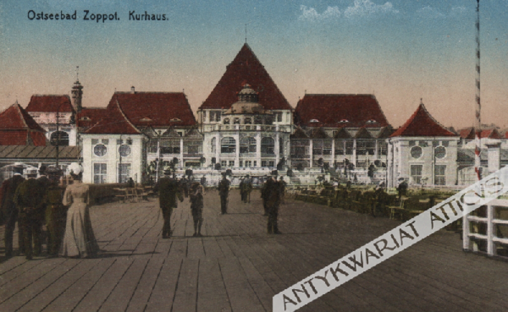 [pocztówka, ok. 1910] Ostseebad Zoppot. Kurhaus [Sopot]