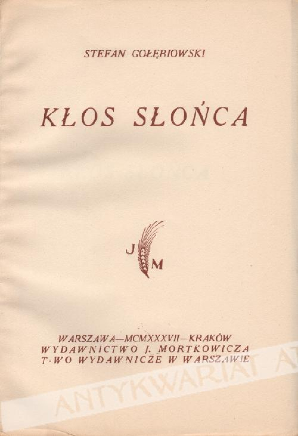 Kłos słońca [wydanie pierwsze]
