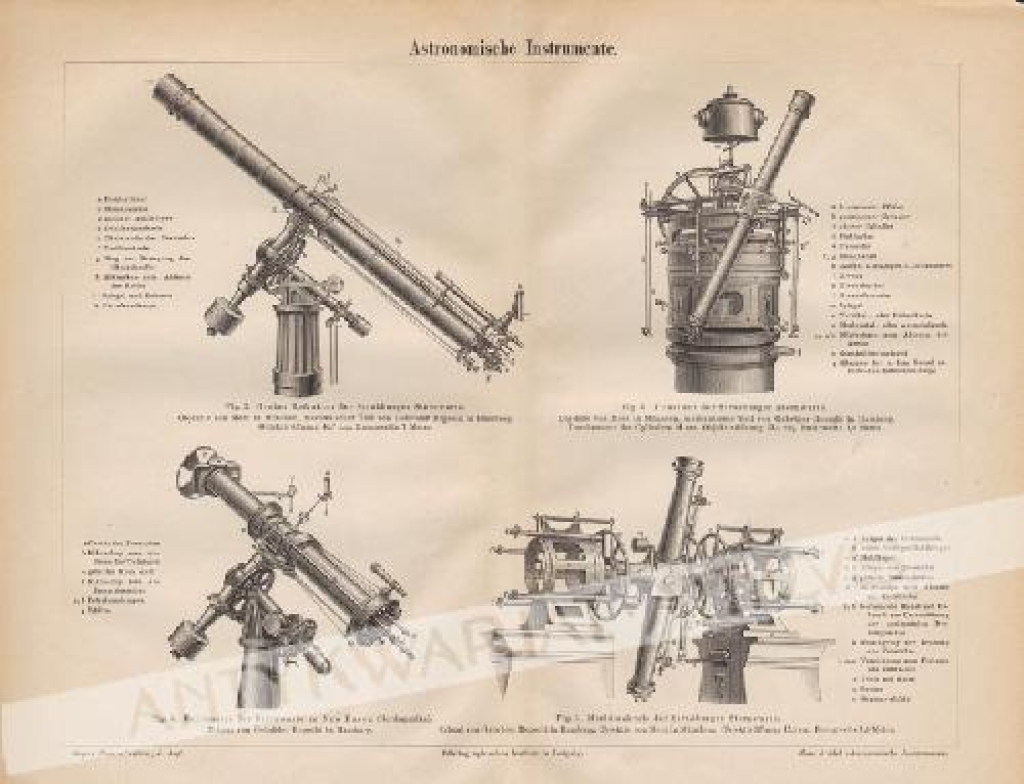 [rycina, 1885 r.] Astronomische Instrumente. [przyrządy astronomiczne]
