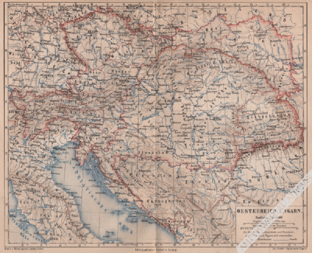 [Mapa Austro-Węgier, ok. 1877] Oesterreich-Ungarn
