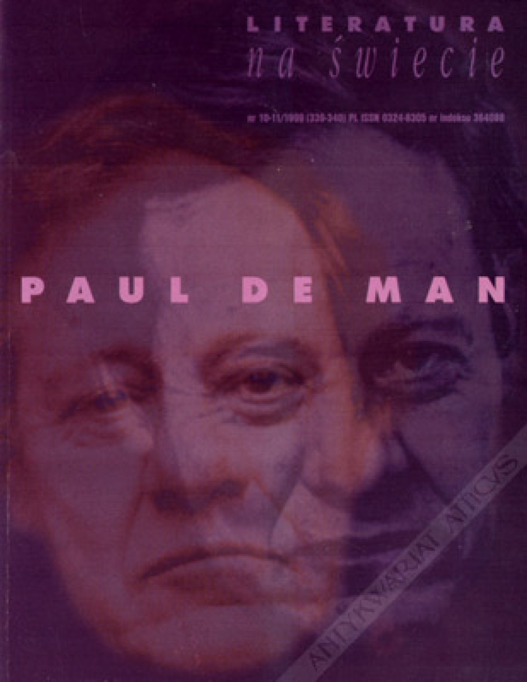 Literatura na Świecie, nr 10-11, 1999 (339-340) [Paul de Man]