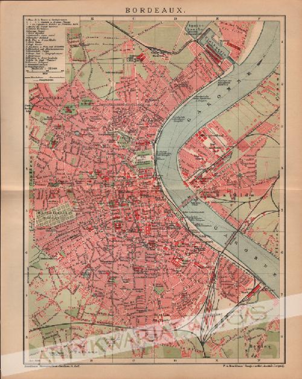 [plan miasta, ok. 1904] Bordeaux