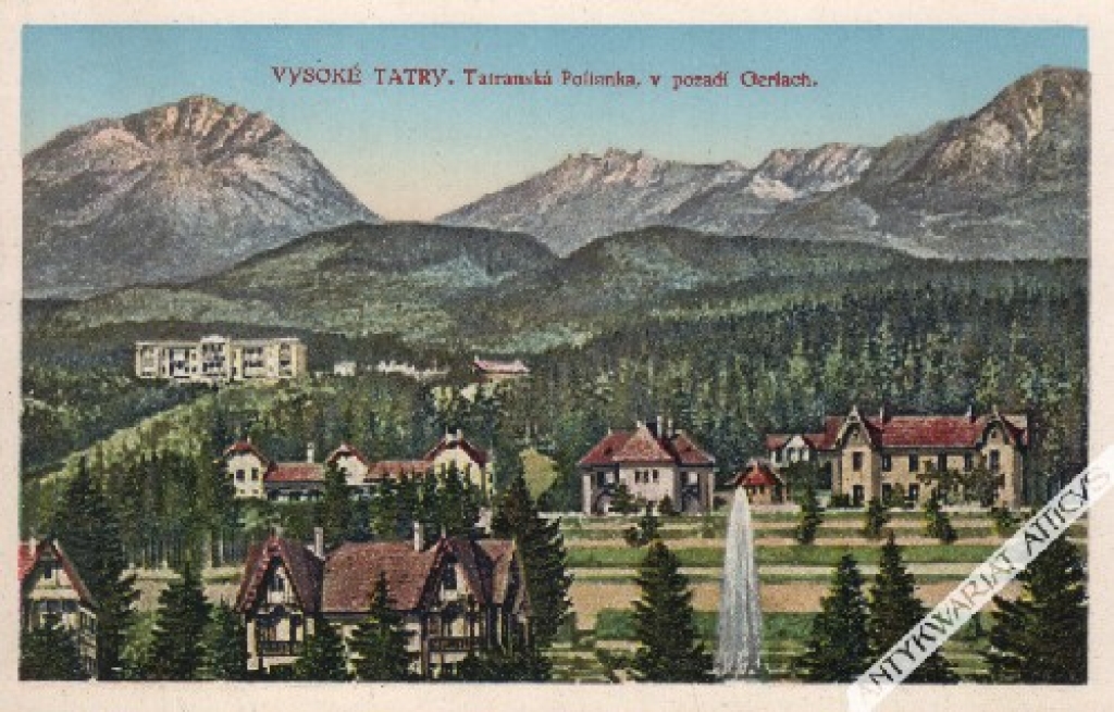 [pocztówka, lata 1930-te] Vysoke Tatry. Tatranska Polianka, v pozadi Gerlach