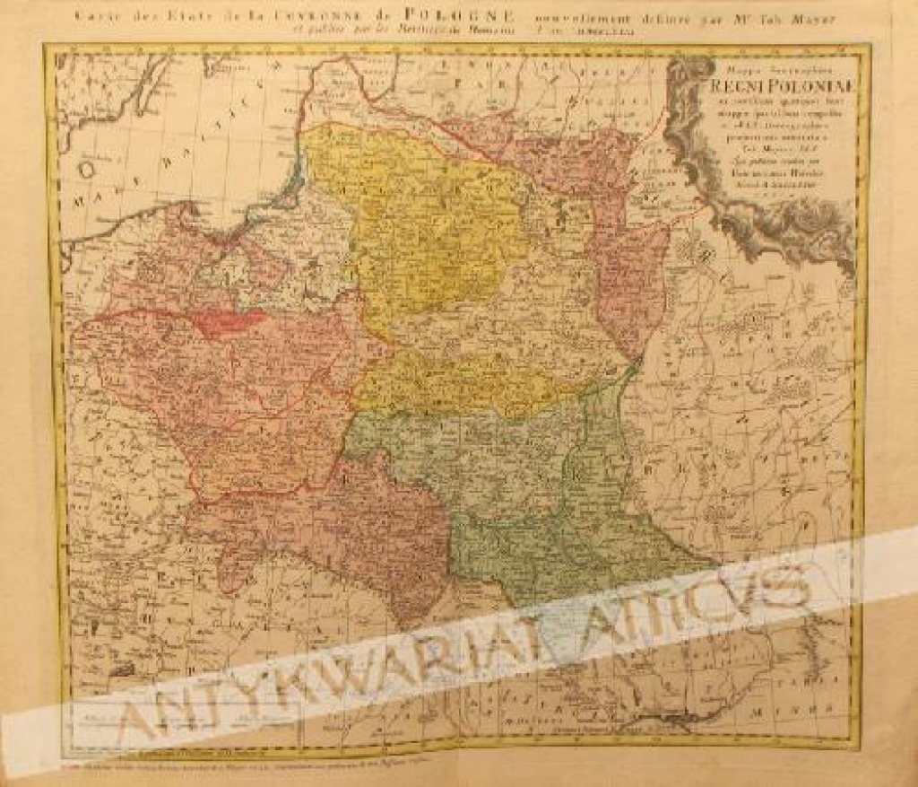 [mapa, Polska, 1773] Mappa Geographica REGNI POLONIAE ex novissimis quotquot sunt mappis specialibus composita..., A. MDCCLXXIII