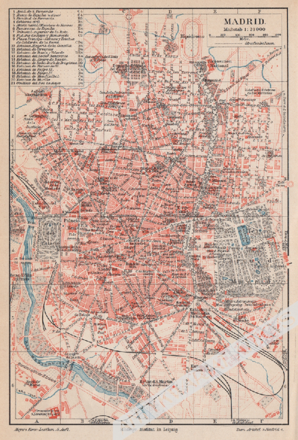 [mapa, 1895] Madrid [Madryt]