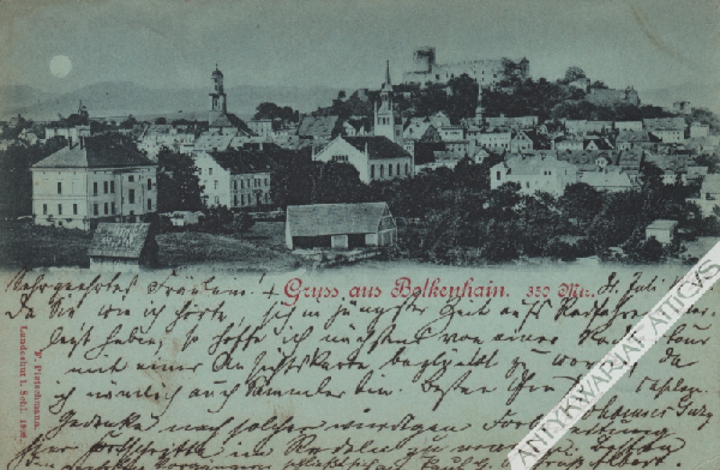 [pocztówka, 1898] Gruss aus Bolkenhain [Bolków]