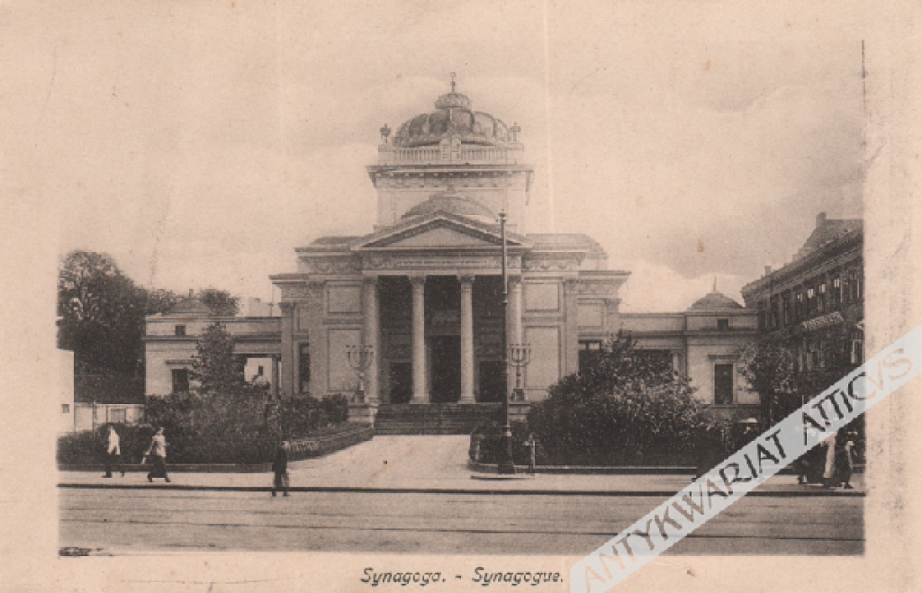 [światłodruk, ok. 1910] [Warszawa] Synagoga. - Synagogue.
