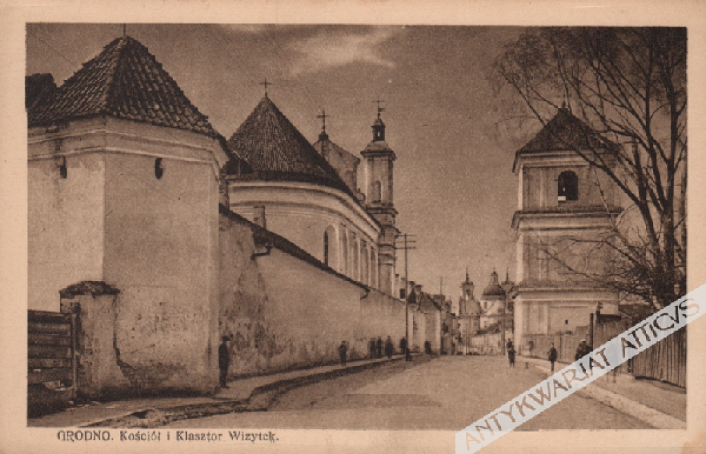 [pocztówka, ok. 1930] Grodno. Kościół i Klasztor Wizytek