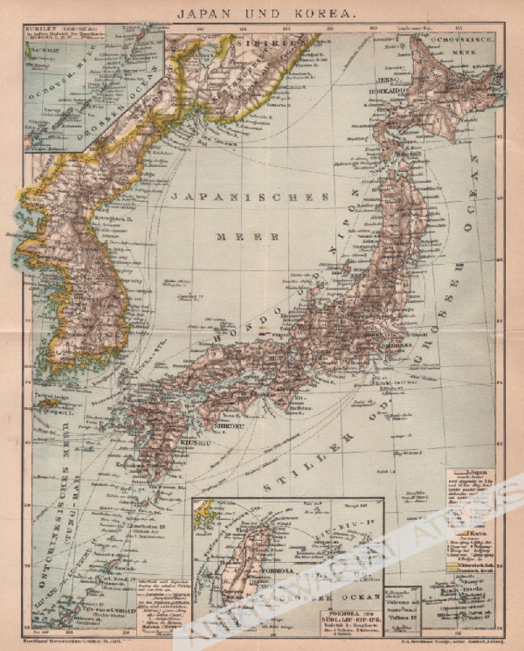 [mapa, 1898] Japan und Korea [Japonia i Korea]