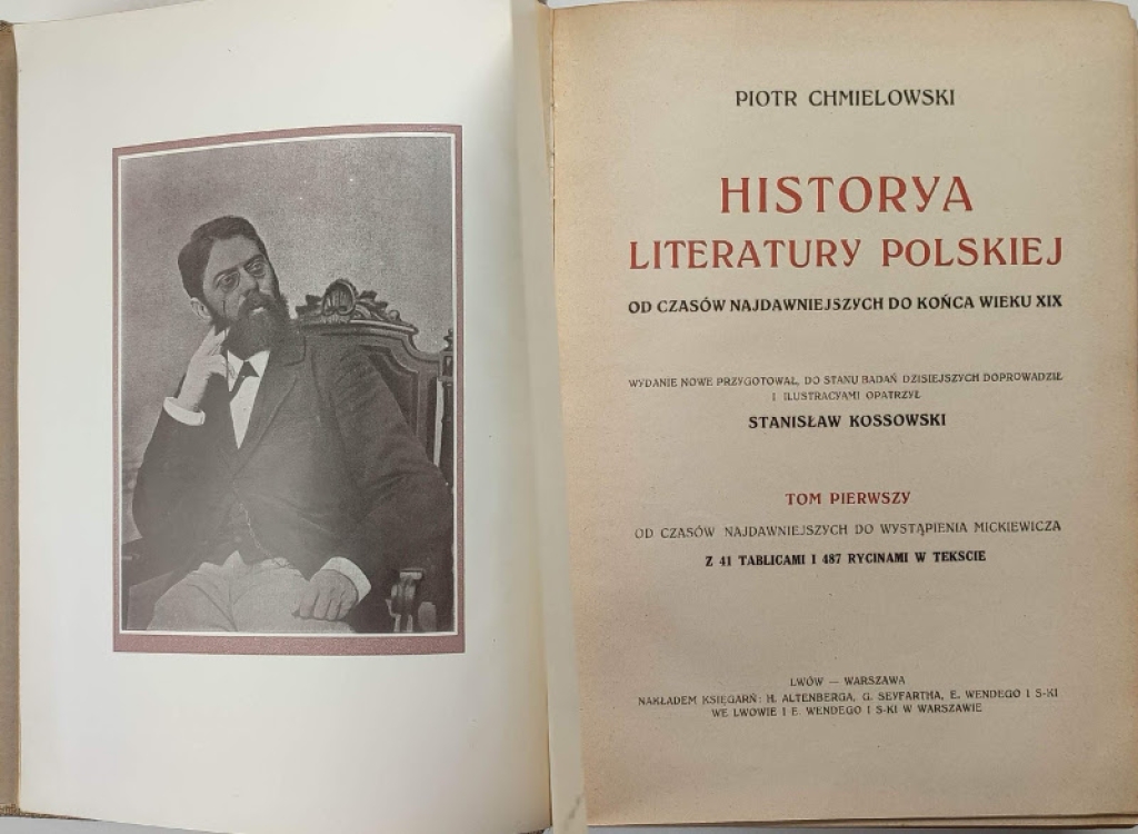 Historja literatury polskiej od czasów najdawniejszych do końca wieku XIX, t. I.