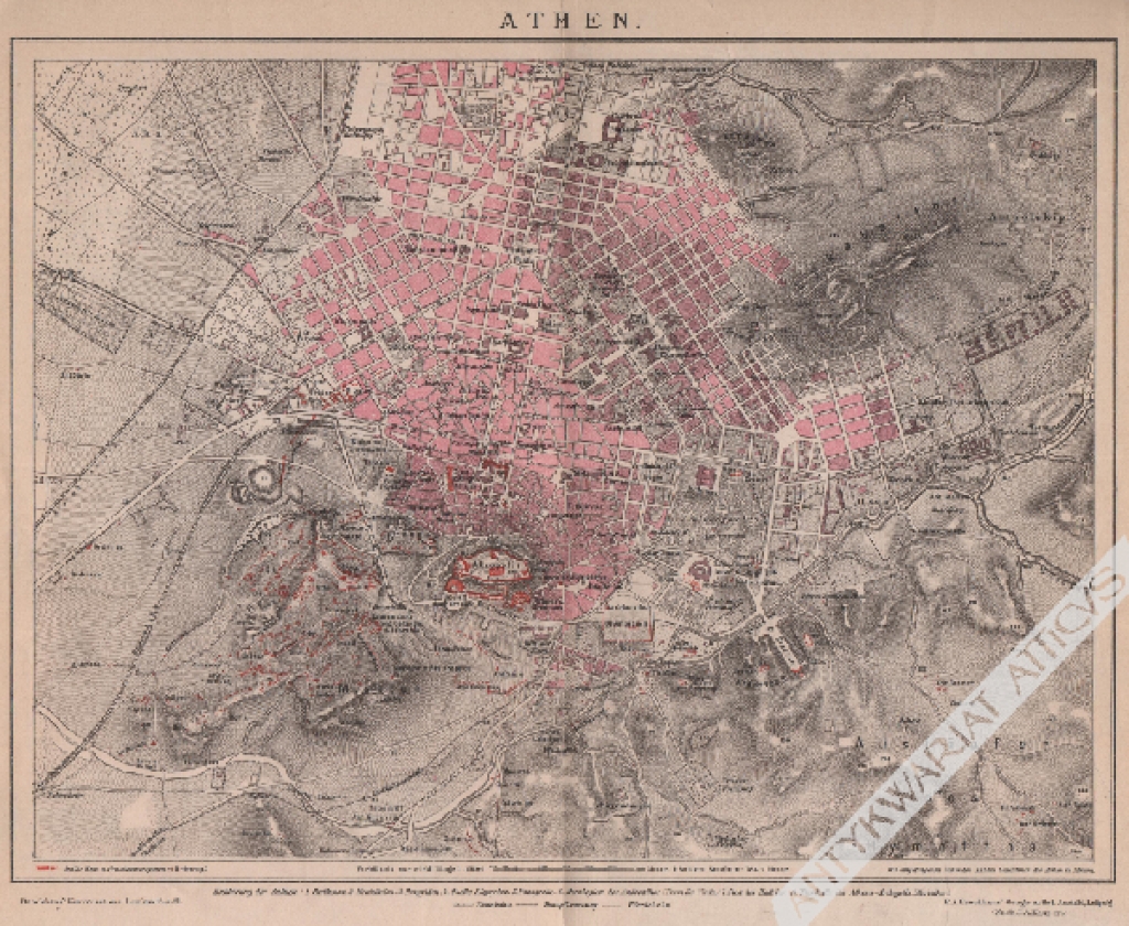 [mapa, 1895] Athen [Ateny]