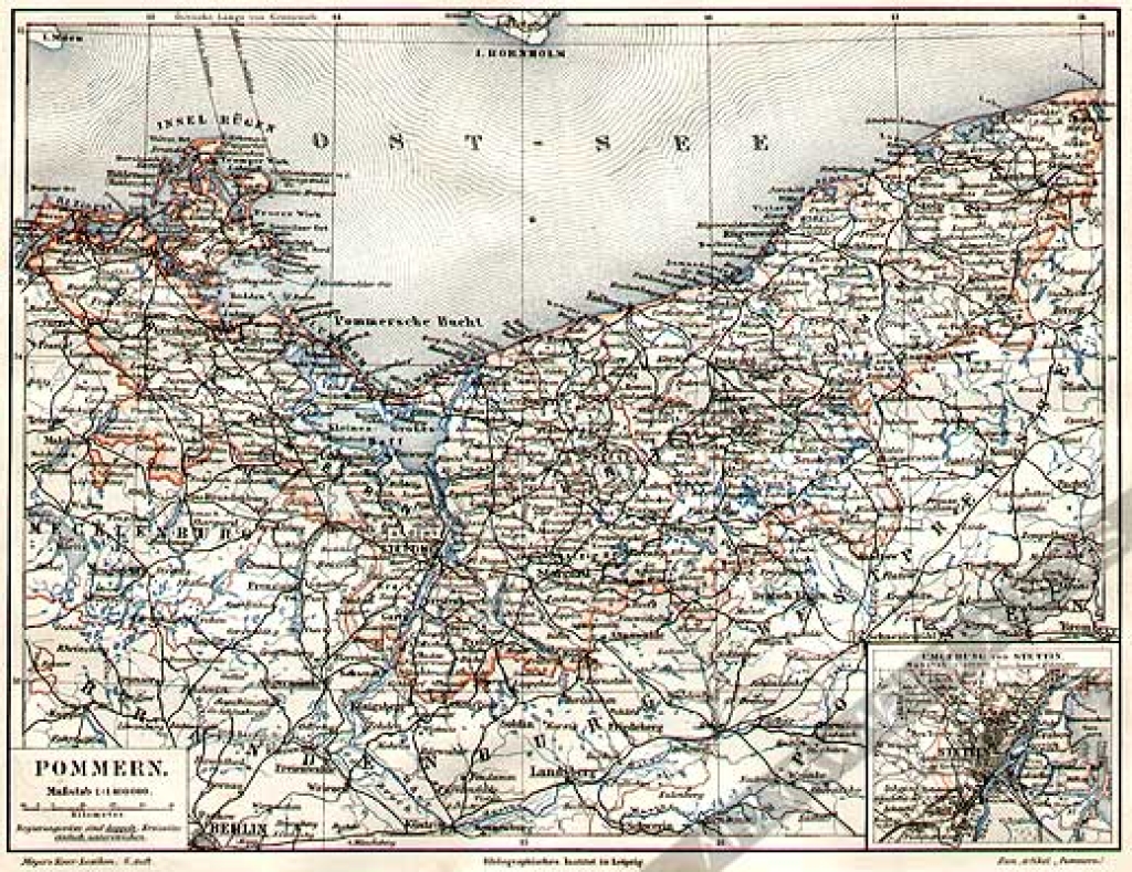 [mapa, 1909] Pommern [Pomorze]