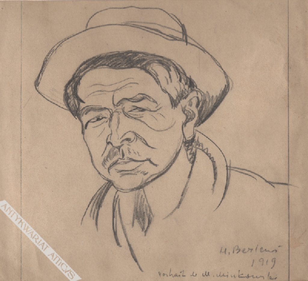 [rysunek, 1919] Portrait de M(aurycy) Minkowski