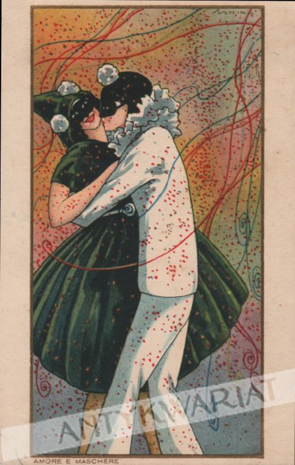 [pocztówka, ok. 1920] Amore e Maschere