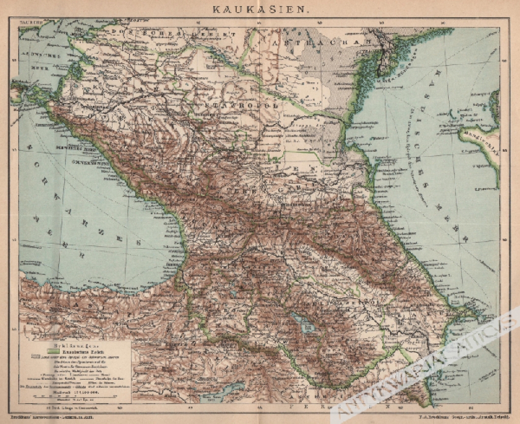 [mapa, 1903] Kaukasien [Kaukaz]