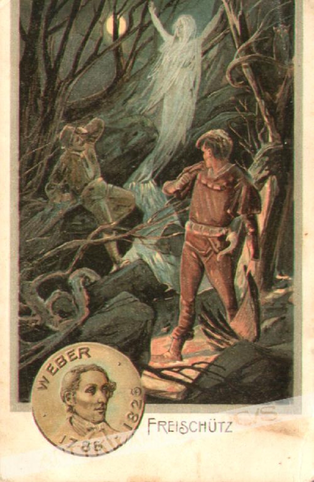 [pocztówka, ok. 1926] Freischütz. Carl von Weber 1786-1826 [Wolny strzelec]