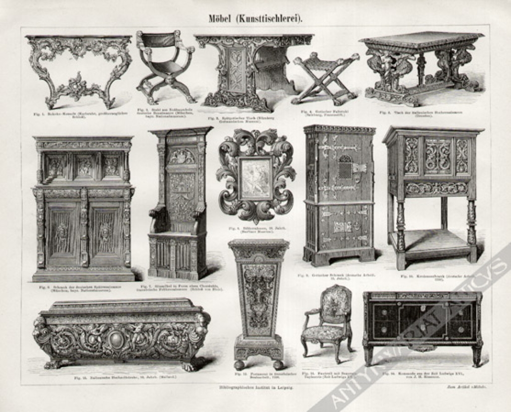 [rycina, 1897] Mobel (Kunsttischlerei) [meble]