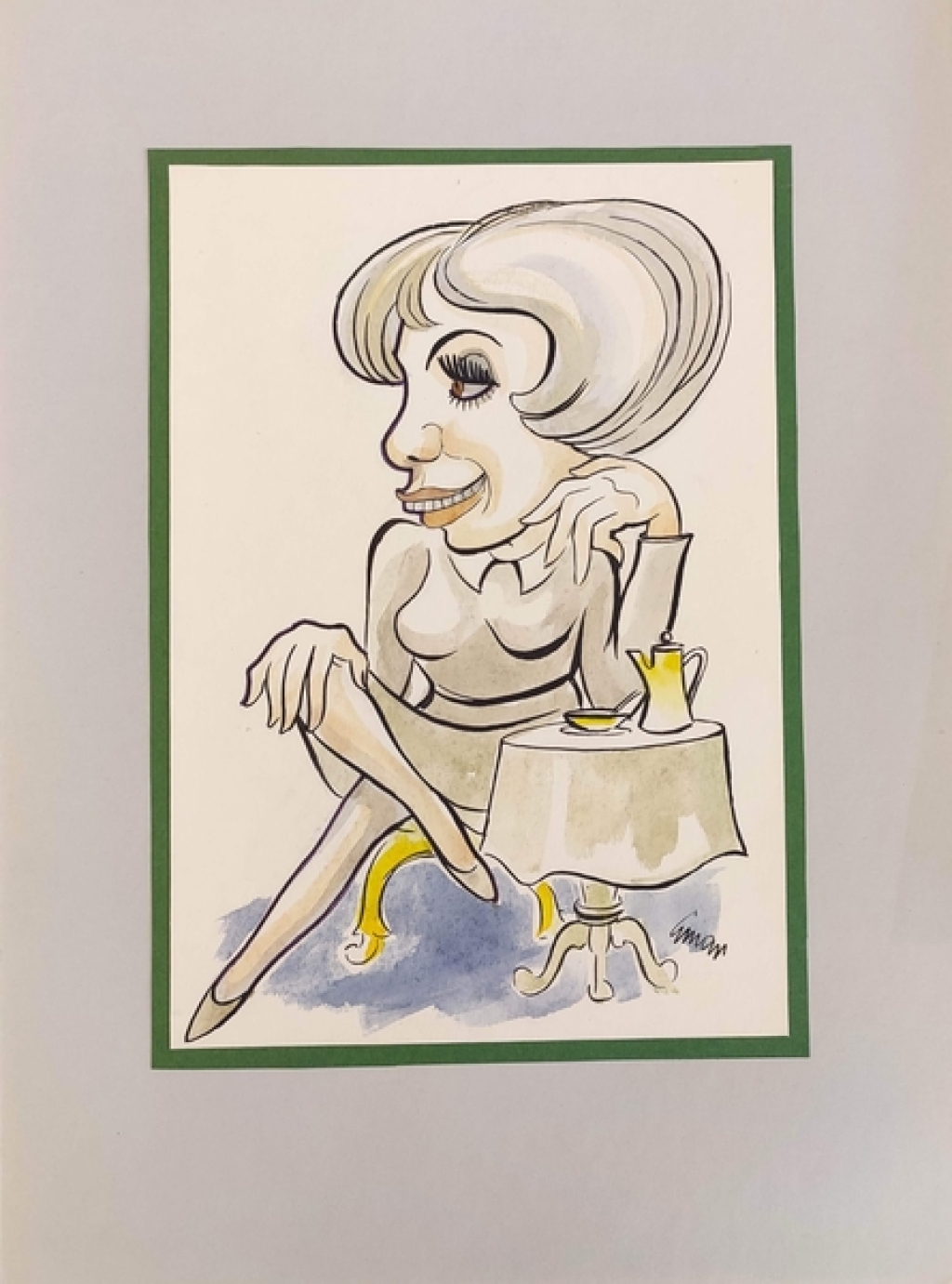 [portret satyryczny, ok. 1970] Irena Dziedzic ["Tele-Echo"]