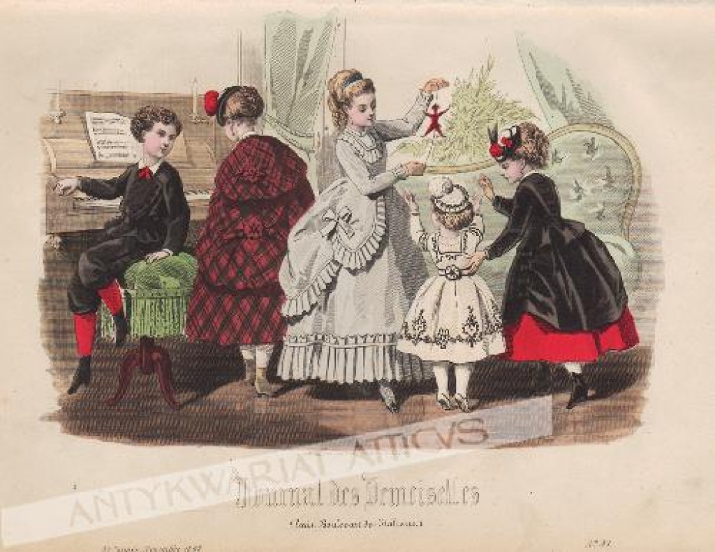 [rycina, 1868] Journal des Demoiselles [moda dziecięca]