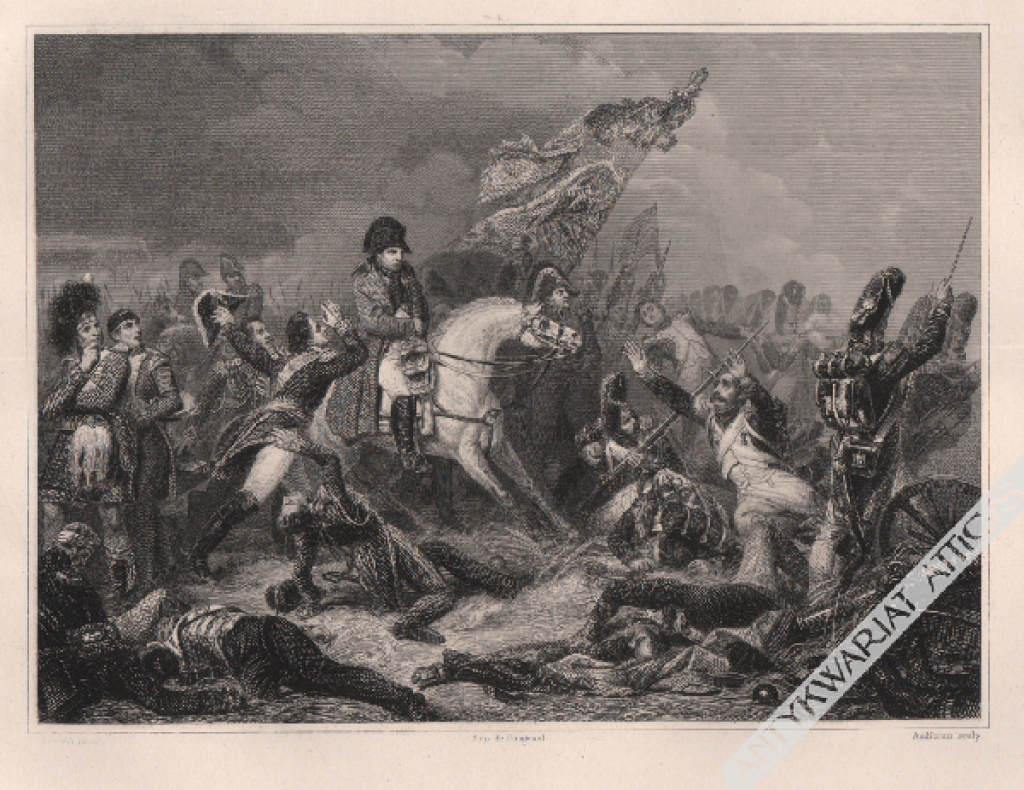 [rycina, ok. 1850] [Napoleon w bitwie pod Waterloo] Bataille de Waterloo 18 Juni 1815