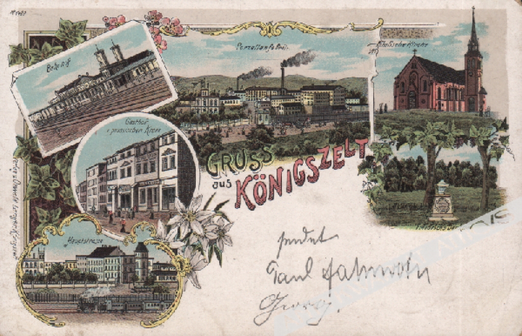 [pocztówka, ok. 1898] Gruss aus Königszelt [Jaworzyna Śląska]