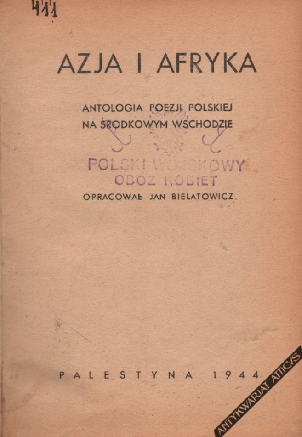 Azja i Afryka. Antologia poezji polskiej na Środkowym Wschodzie