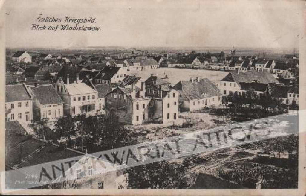 [pocztówka, ok. 1916] Ostliches Kriegsbild. Blick auf Wladislawow [Widok na Władysławów]
