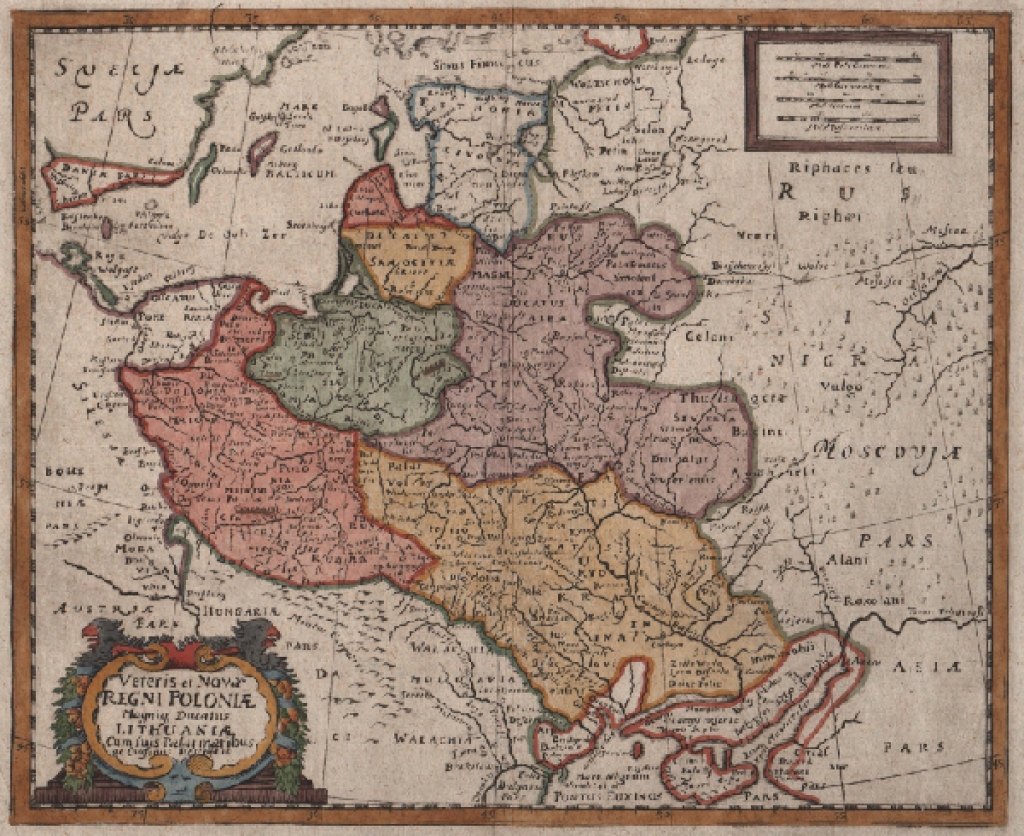 [mapa, Polska, ok. 1697] Veteris et Novae Regni Poloniae Magniq Ducatus Lithuaniae cum suis Palatinatibus ac Confinus Descriptio