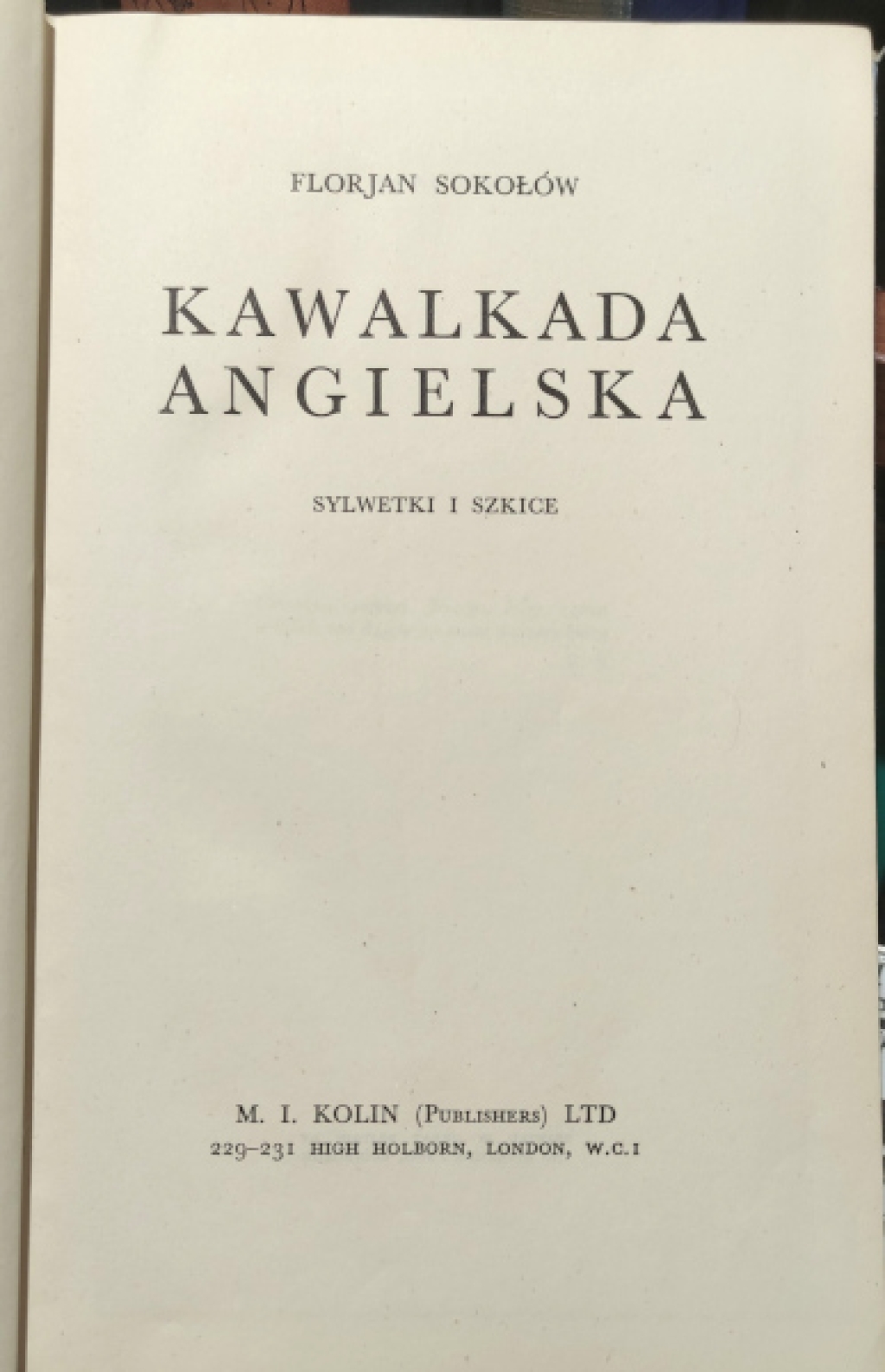 Kawalkada angielska. Sylwetki i szkice