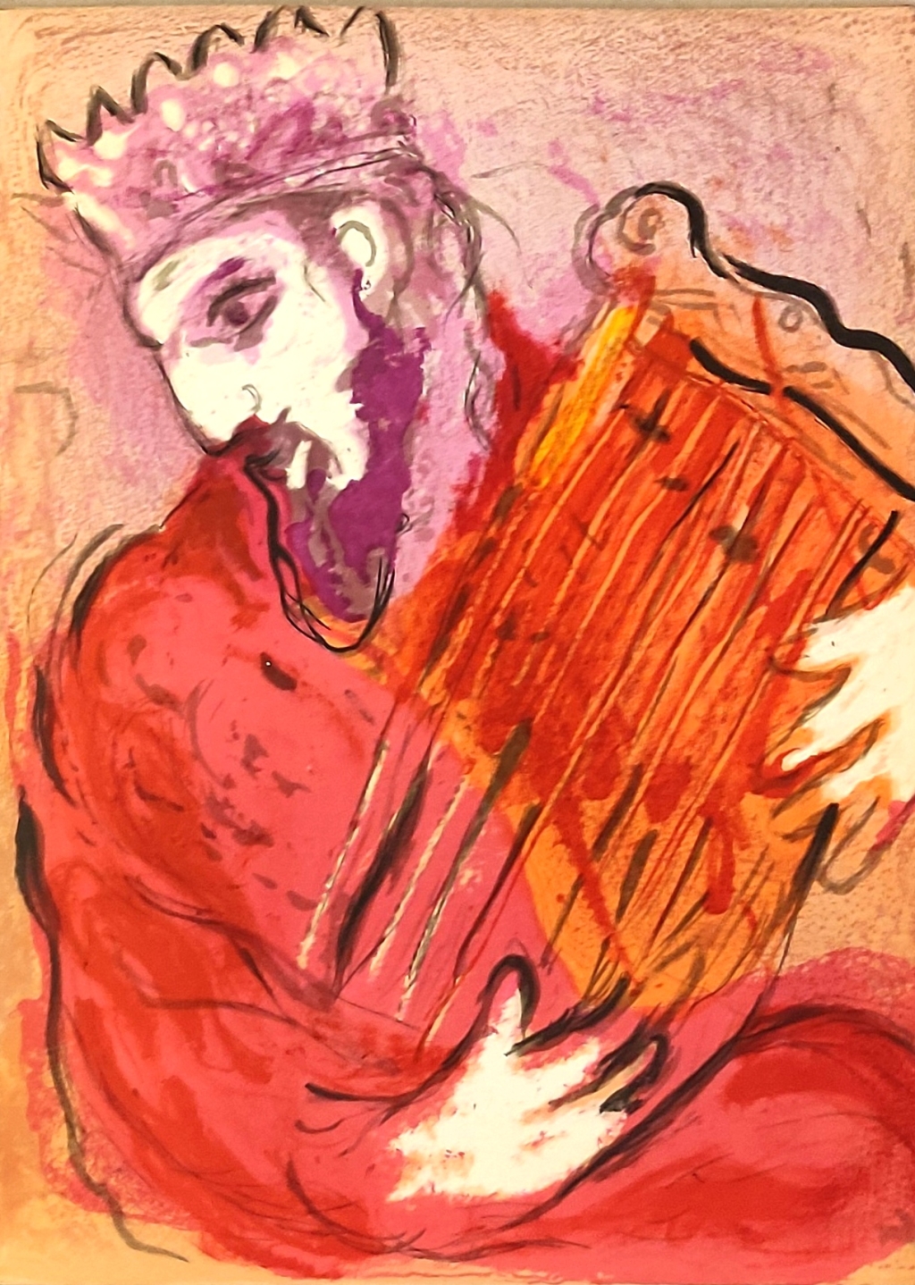 [grafika, 1956] David à la Harpe [Dawid z harfą]
