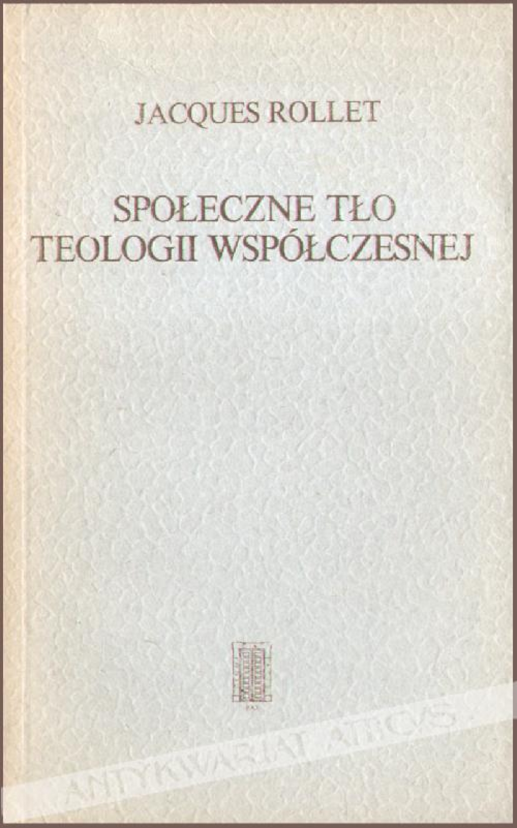 Społeczne tło teologii współczesnej