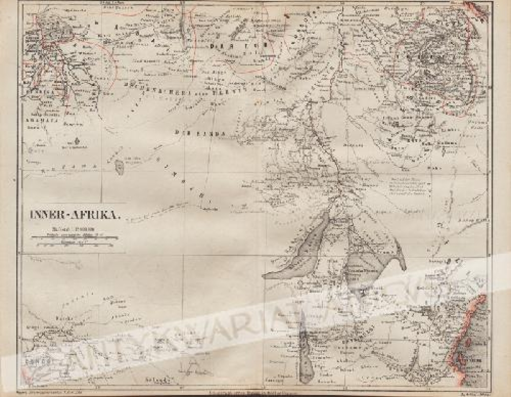 [mapa, 1874] Inner-Africa [Afryka wewnętrzna]