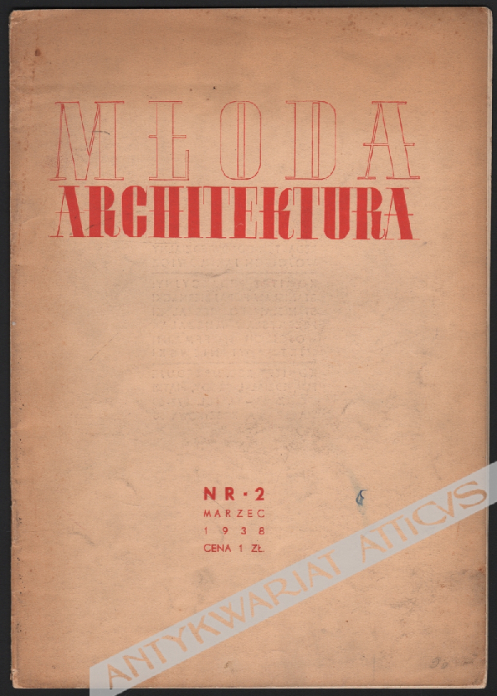 Młoda architektura, nr 2 - marzec 1938 [czasopismo]