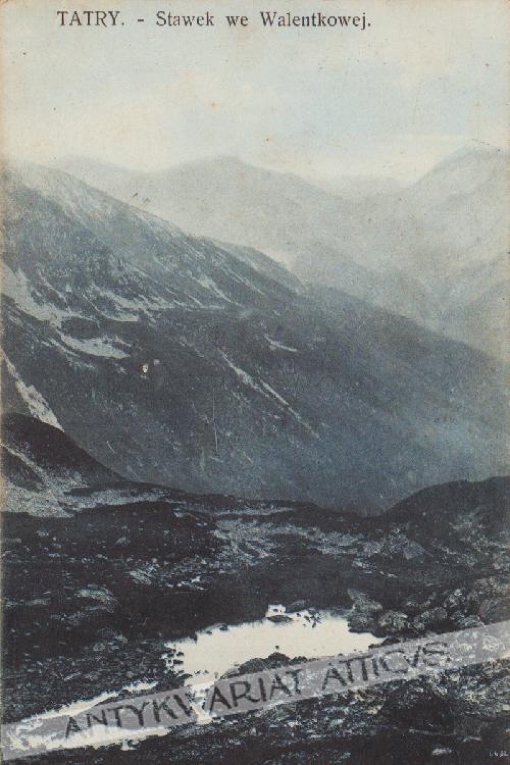 [pocztówka, 1906] Tatry. Stawek we Walentynowej