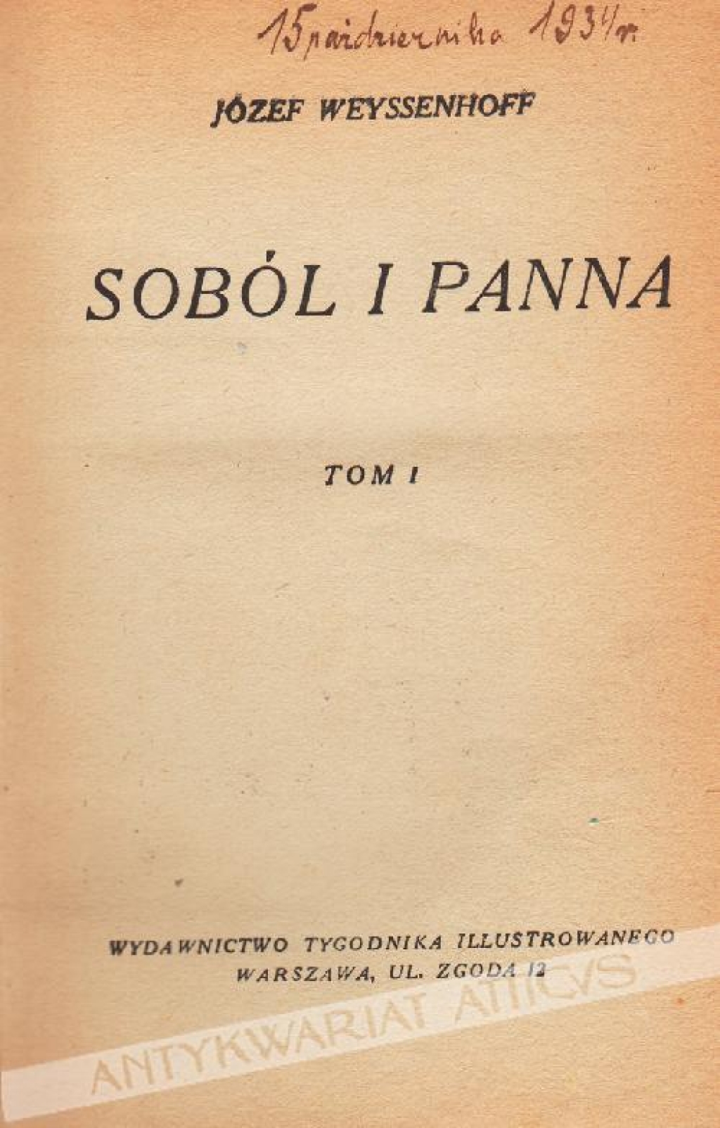 Soból i panna. Cykl myśliwski, t. I-III [współoprawne]