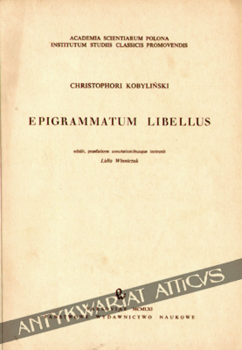 Epigrammatum libellus