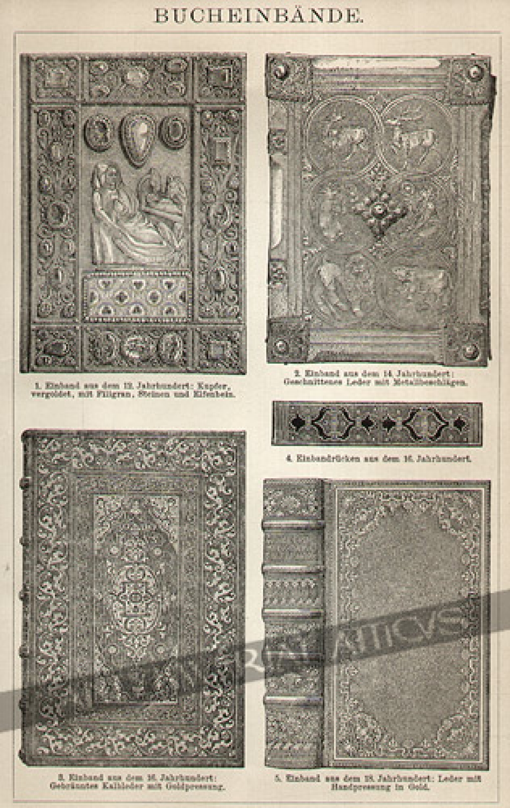 [rycina, 1908] Bucheinbande [zabytkowe oprawy ksiąg]