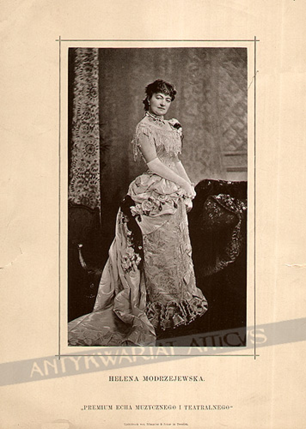 [światłodruk, ok.1890] Helena Modrzejewska