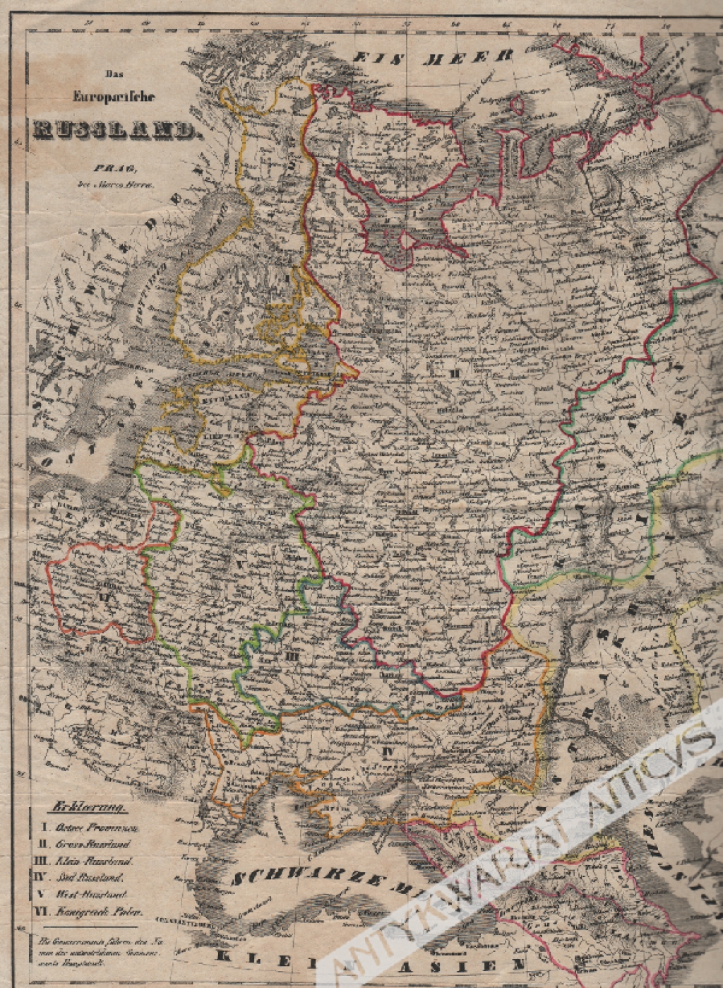 [mapa, ok. 1860] Europaische Russland [Rosja europejska i Królestwo Polskie]
