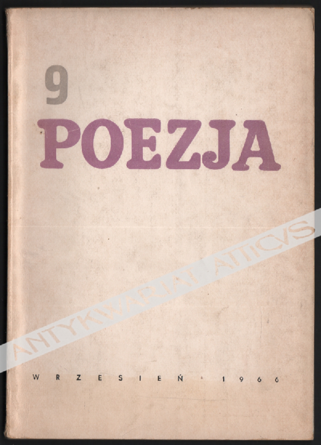 Poezja. Miesięcznik, Rok II, Nr 9, wrzesień 1966  [Z. Herbert, Próba opisania krajobrazu greckiego]