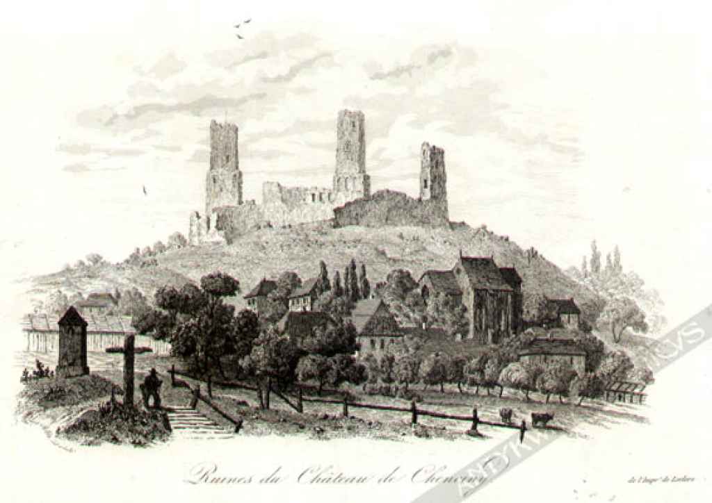 [rycina, ok. 1837] Ruines du Chateau de Chenciny [Ruiny zamku w Chęcinach]