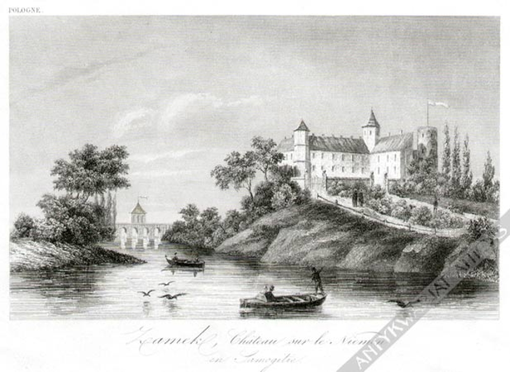 [rycina, ok. 1837] Zamek, Chateau sur le Niemen en Samogitie [Zamek na Żmudzi nad Niemnem]