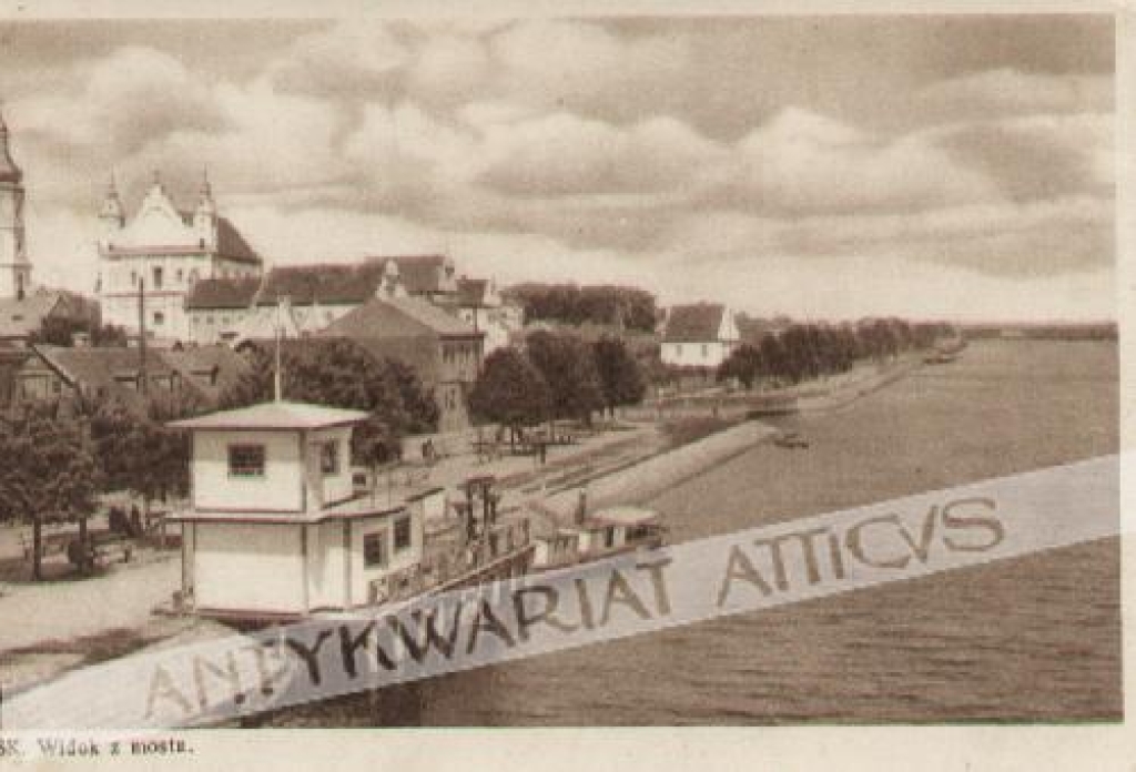 [pocztówka] Pińsk. Widok z mostu